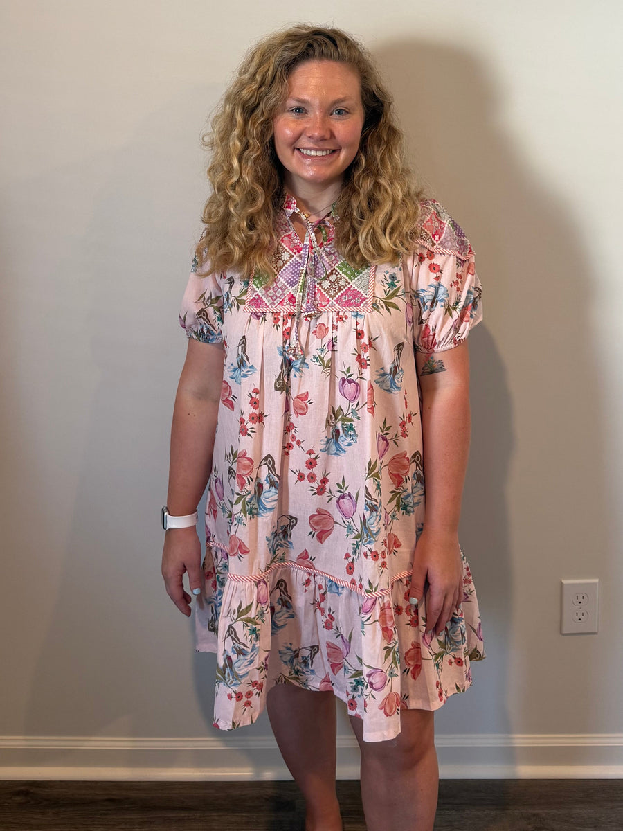 Blush Garden Babydoll Dress
