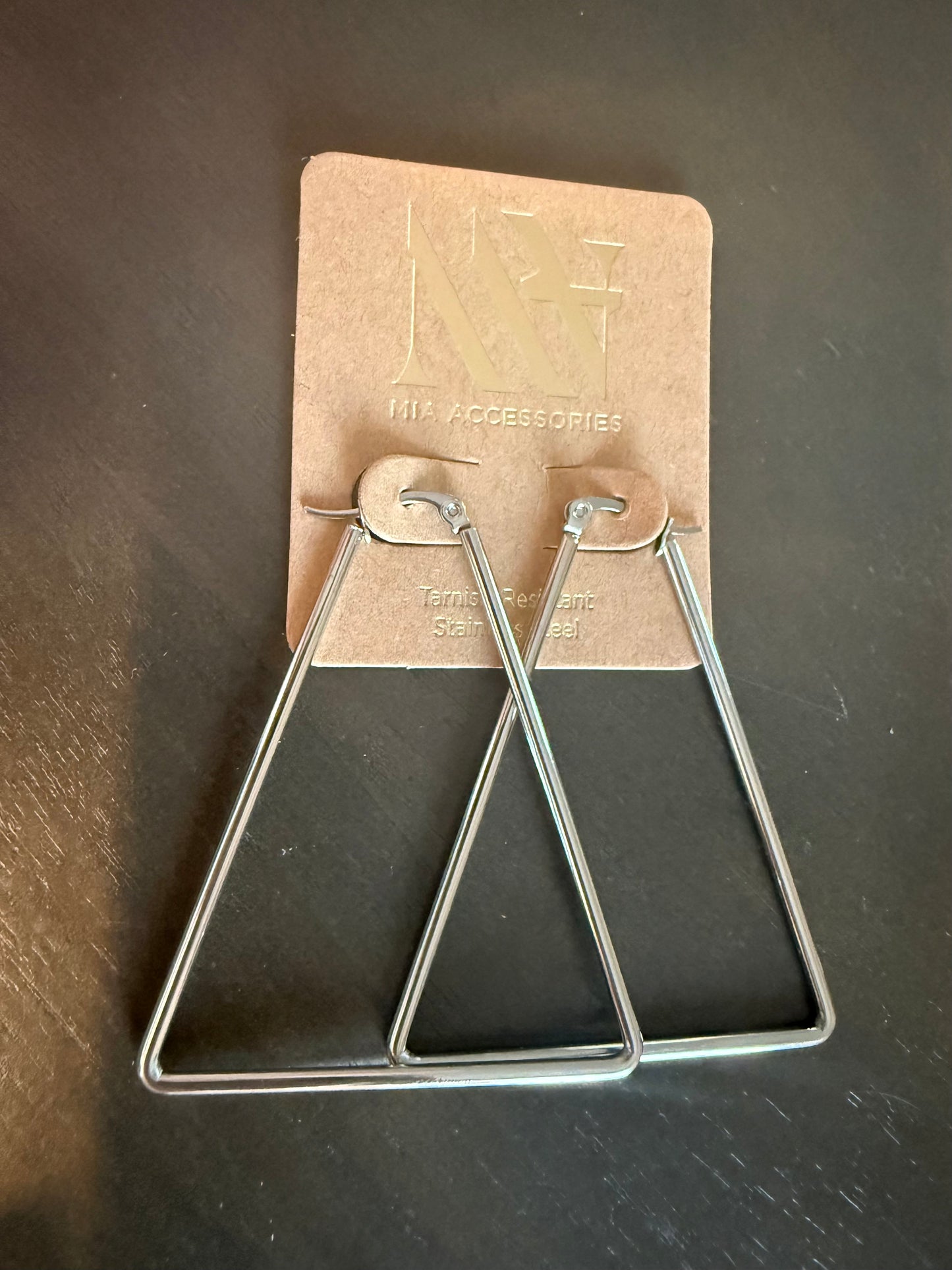 Silver Sleek Statement Hoops