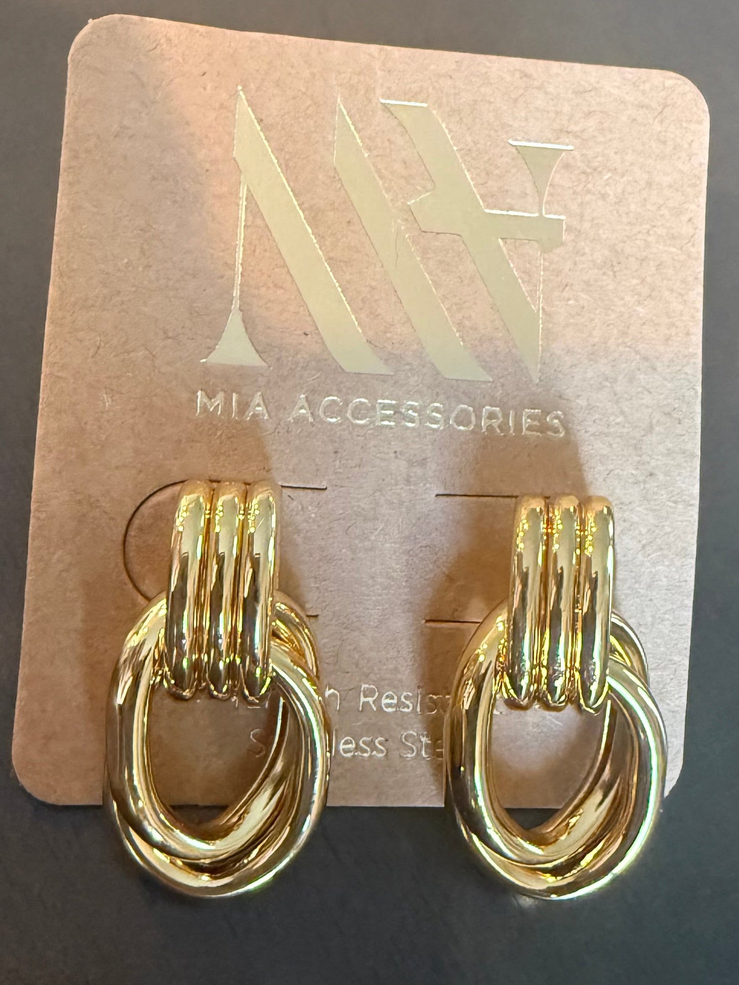 Gold Twist Studs