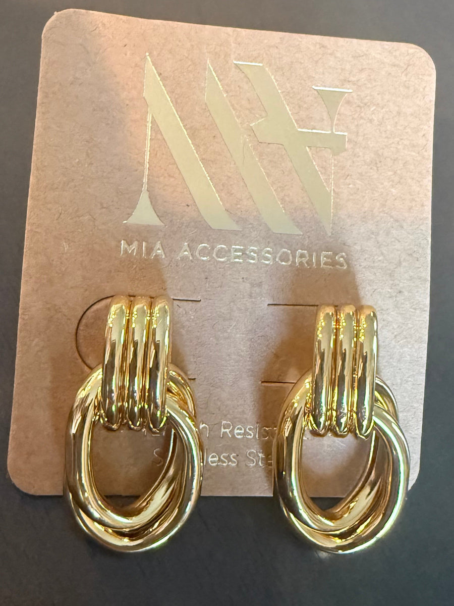 Gold Twist Studs