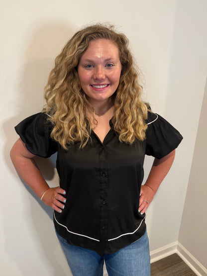The Classic Contrast Blouse