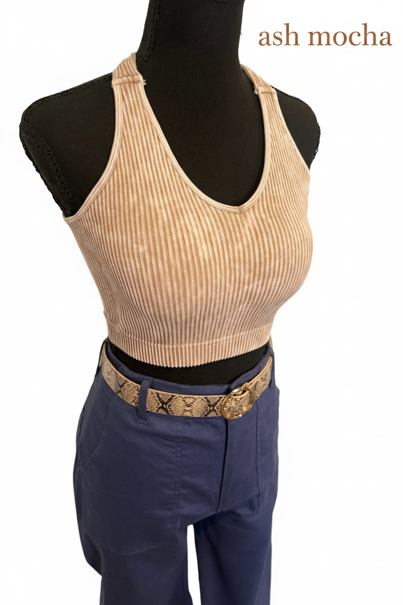 Zenana Ribbed Bralette