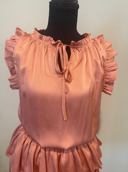 Sweet Peach Ruffle Mini