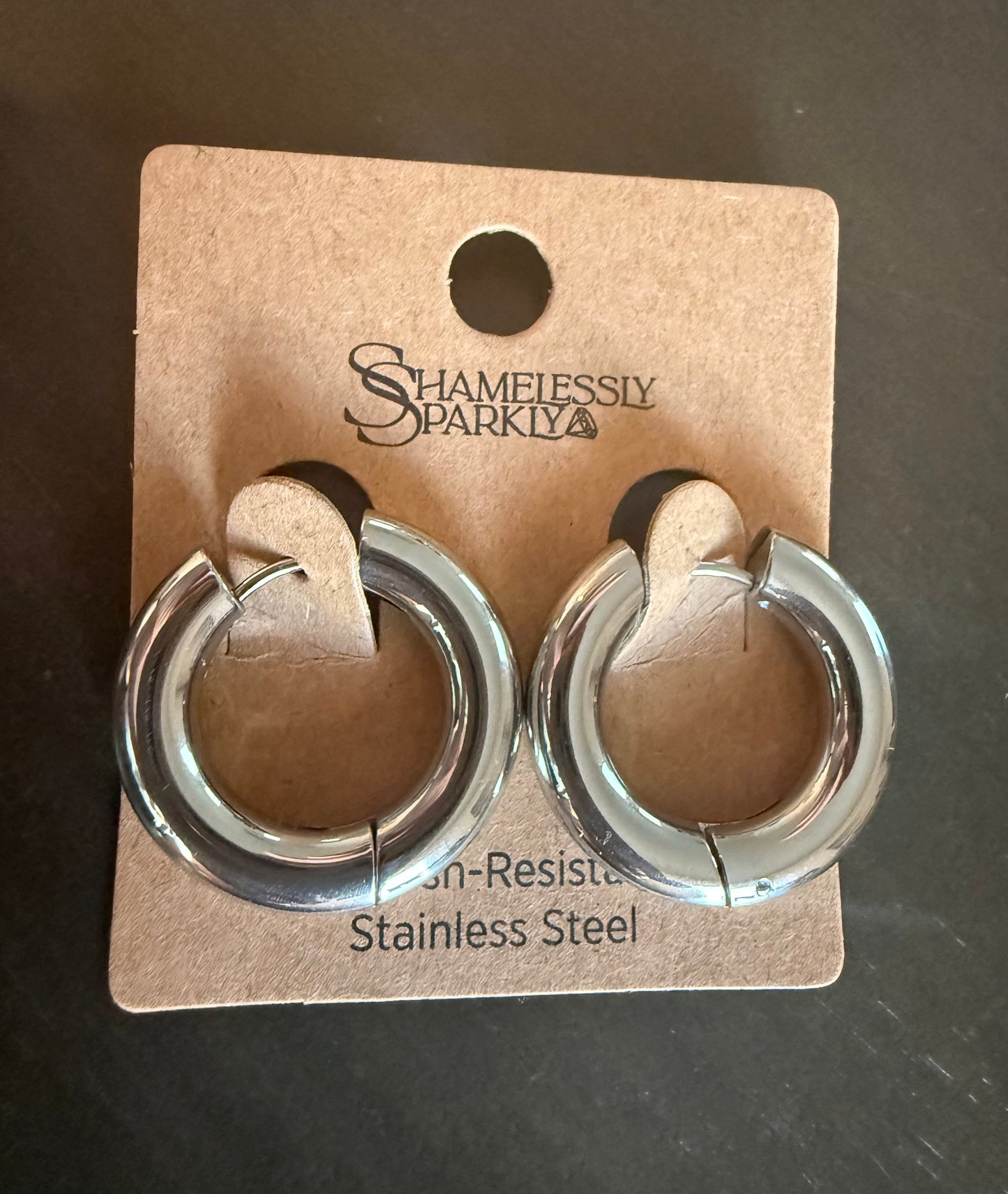 Chunky Silver Hoops